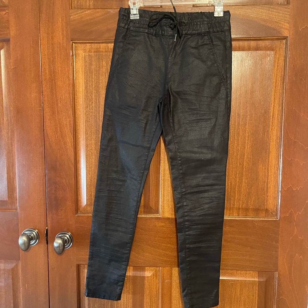 FLOG Black Shiny Jogger Pants S